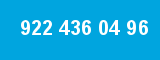 922 436 04 96 922 436 04 96
